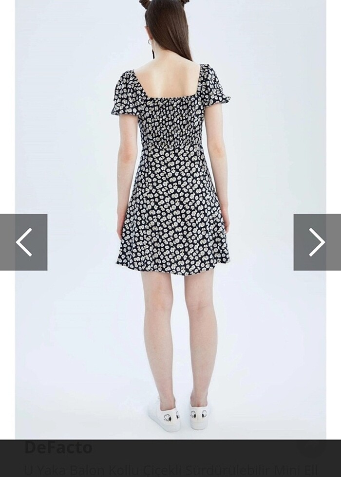 Papatyalı elbise - Görsel 4