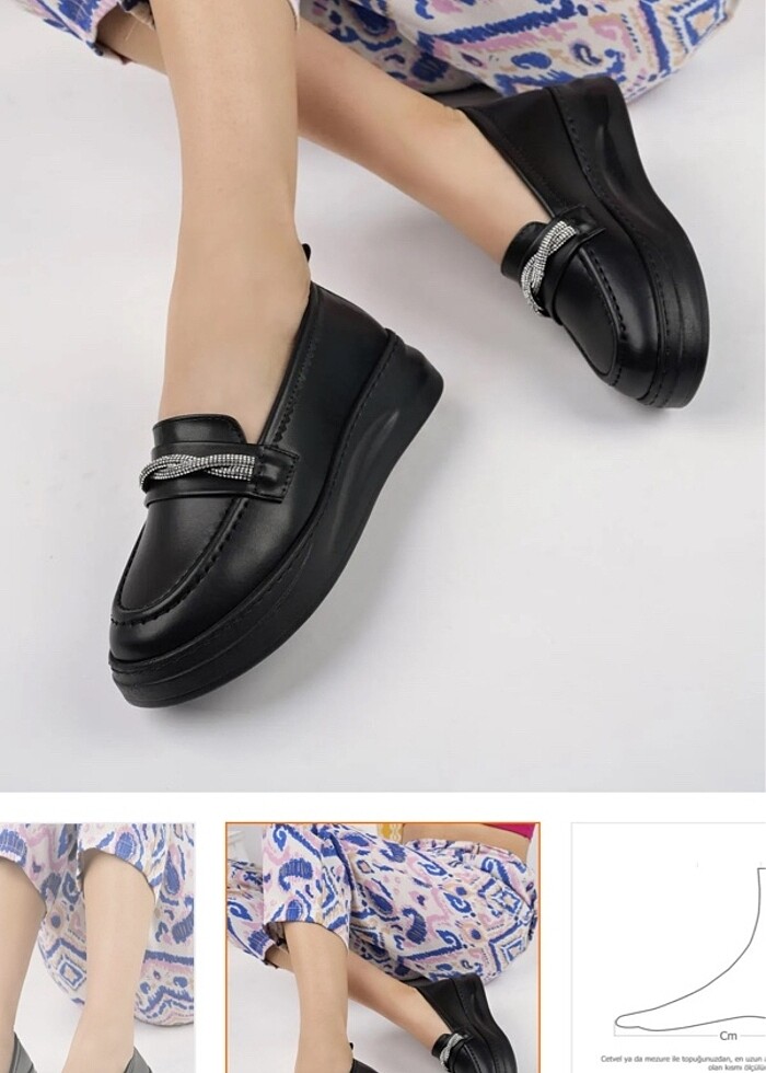 Taşlı loafer - Görsel 2