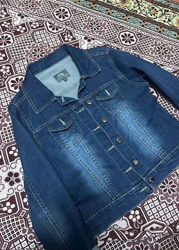 Düğmeli Lacivert Kısa Kollu Denim Ceket - Görsel 2