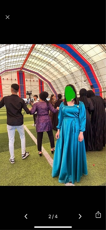 xl Beden Saten uzun elbise