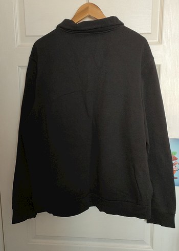 Erkek Siyah Fermuarlı Yarım Yaka Sweatshirt - Görsel 4