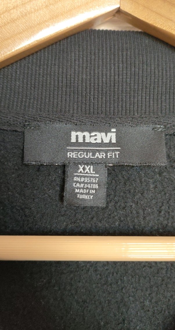 Erkek Siyah Fermuarlı Yarım Yaka Sweatshirt - Görsel 3