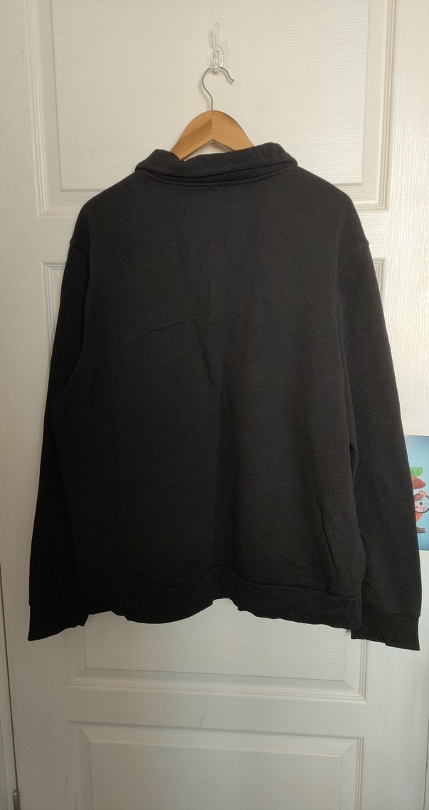 Erkek Siyah Fermuarlı Yarım Yaka Sweatshirt - Görsel 4