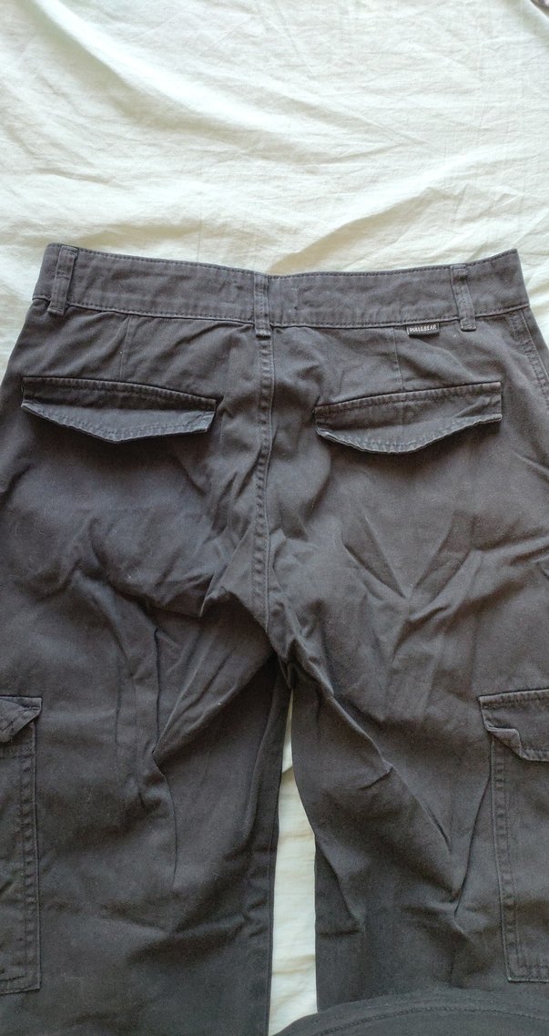 Kadın Gri Pamuklu Kemerli Bol Kesim Pantolon - Görsel 4