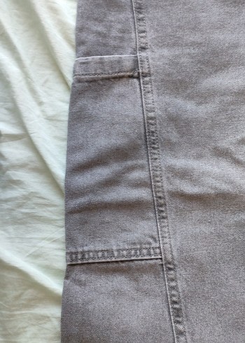 Gri Bol Kesim Denim kadın Pantolon - Görsel 3