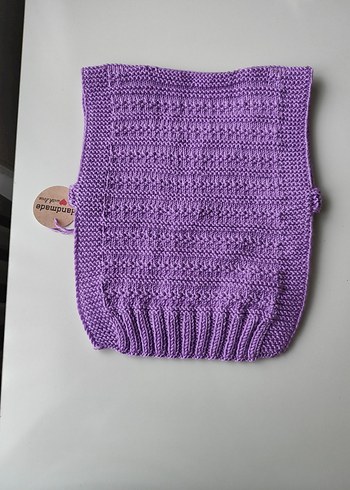 Mor Örgü Süveter kız çocuk - Görsel 4