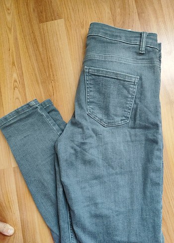 Gri Rahat Kesim Midi Denim Kadın Jean - Görsel 6