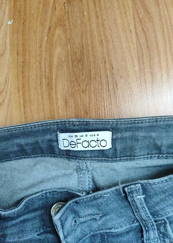 Gri Rahat Kesim Midi Denim Kadın Jean - Görsel 4