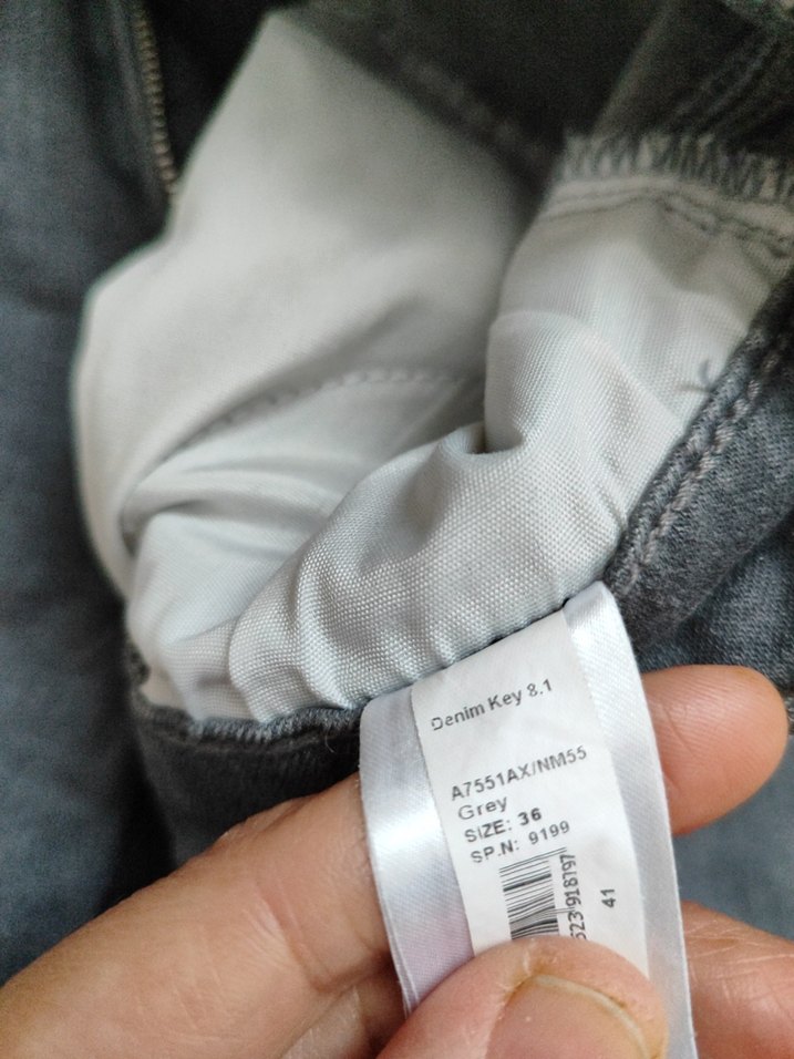 Gri Rahat Kesim Midi Denim Kadın Jean - Görsel 3