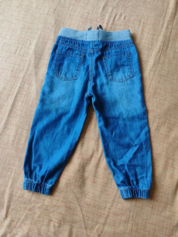 Erkek Çocuk Mavi Bol Kesim Kot Pantolon - Görsel 3