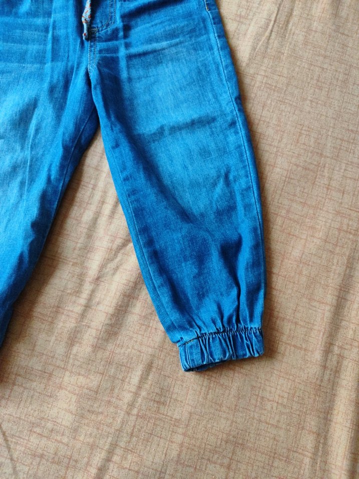 Erkek Çocuk Mavi Bol Kesim Kot Pantolon - Görsel 2