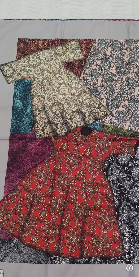 Kaftan desenli sanatsal motifli eşarp - Görsel 2