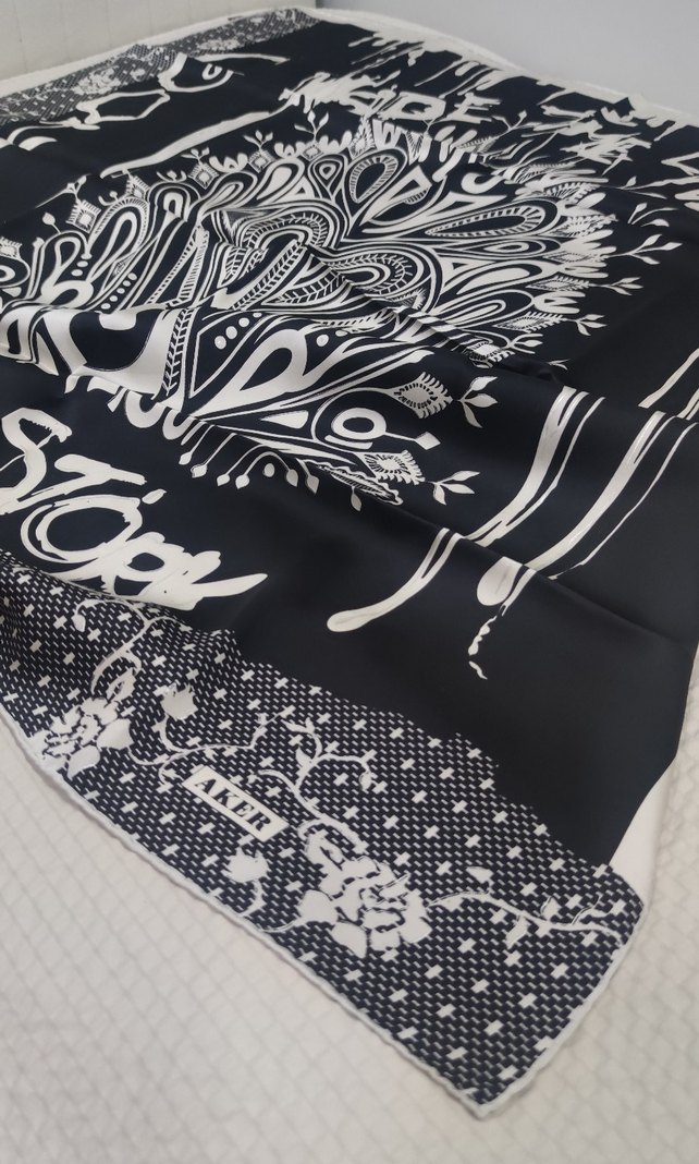 %100 sura ipek Eşarp - Görsel 3