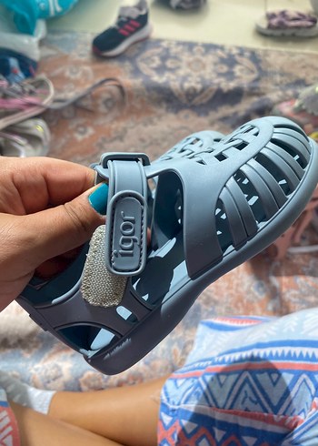 İgor Gri Erkek Çocuk Cırt Cırtlı Kauçuk Sandalet