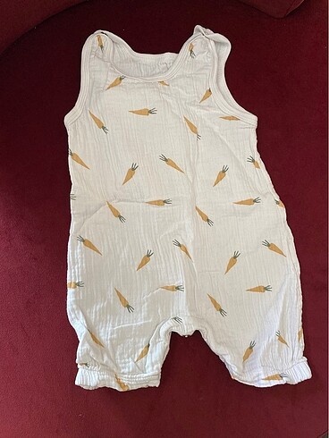 HelloBaby Havuç desen Müslin kumaş bebek tulum