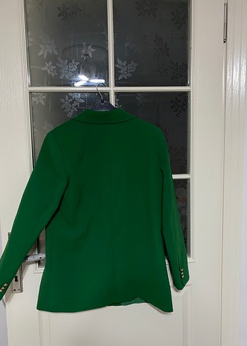 Düğmeli Yeşil Kadın Blazer Ceket - Görsel 2