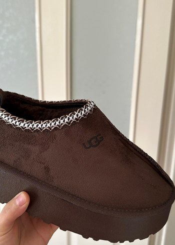 Kahverengi Platform Tabanlı Kadın Ev Terliği - Görsel 2