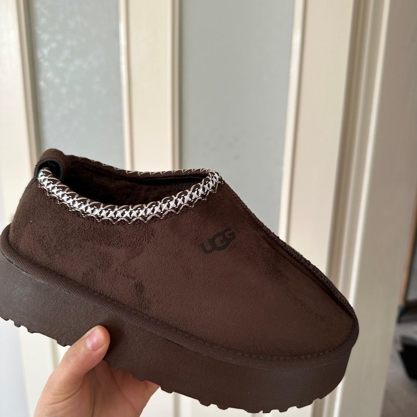 Kahverengi Platform Tabanlı Kadın Ev Terliği - Görsel 2