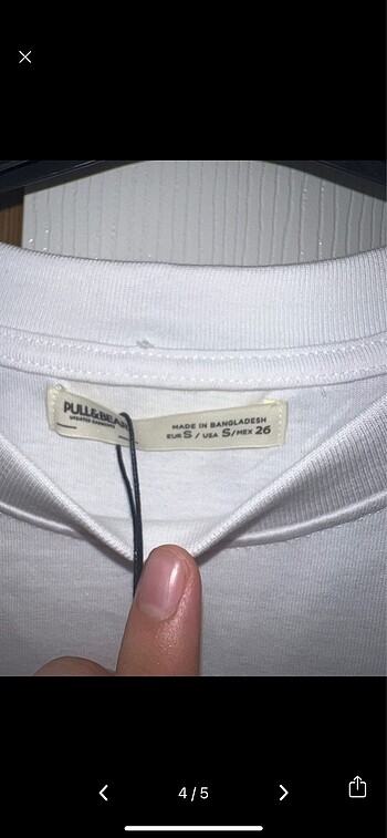 s Beden beyaz Renk PULL&BEAR T-SHIRT