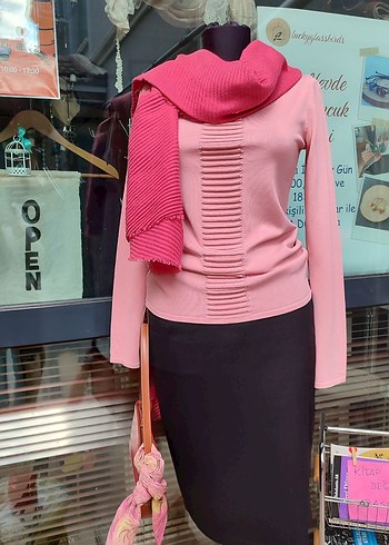 NETWORK Piliseli Pembe Kadın Bluz - Görsel 5