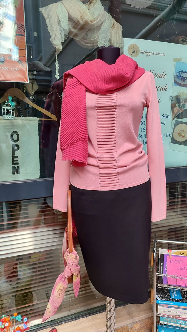 NETWORK Piliseli Pembe Kadın Bluz - Görsel 5