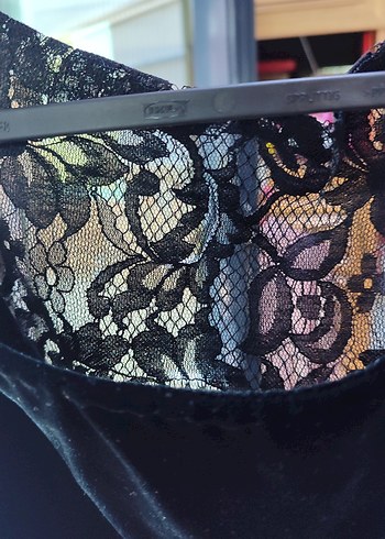 Siyah Drapeli Uzun Kadın Elbise - Görsel 6