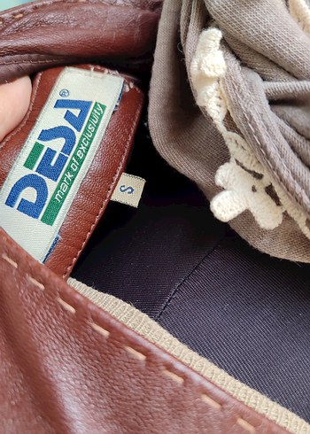 Desa Kahverengi Deri Kadın Ceket - Görsel 6