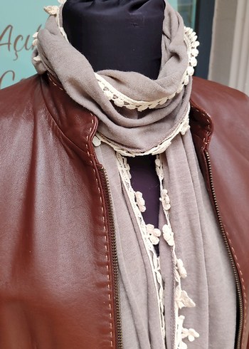 Desa Kahverengi Deri Kadın Ceket - Görsel 9