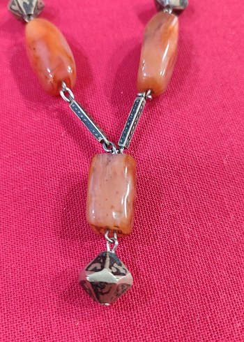 Vintage Akik Bohem Kolye - Görsel 2