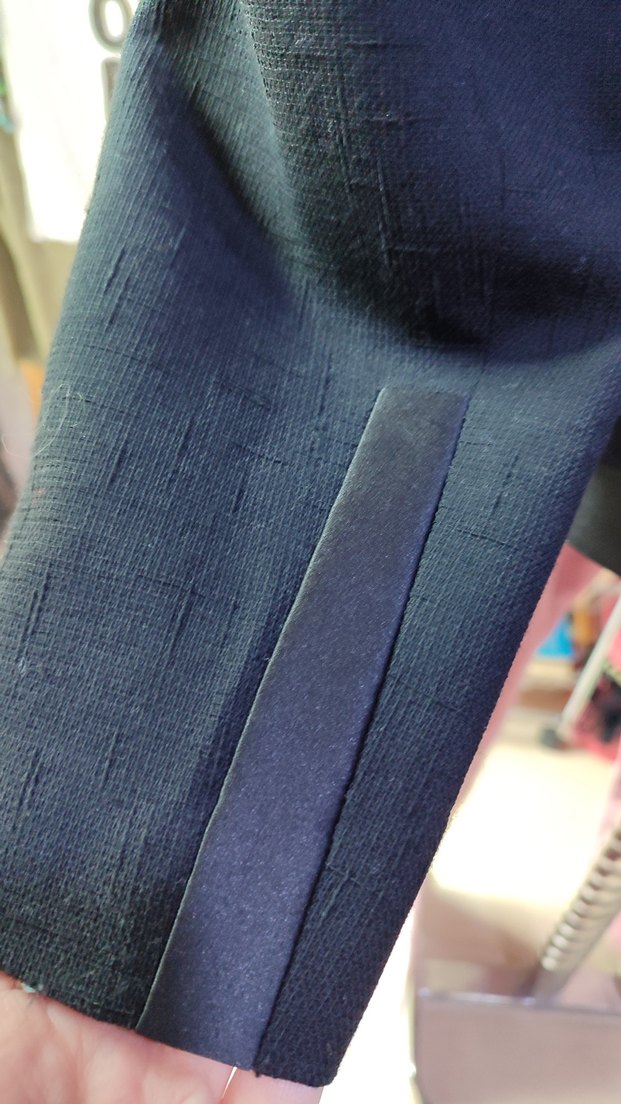 VİNTAGE SİYAH YÜN CEKET - Görsel 5