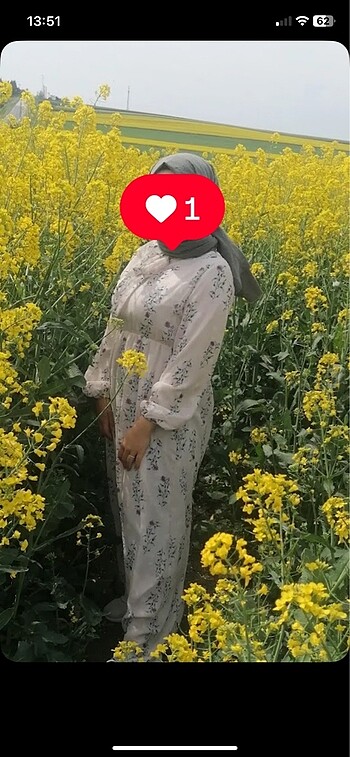 ŞİFON ASTARLI UZUN ÇİÇEKLİ ELBİSE