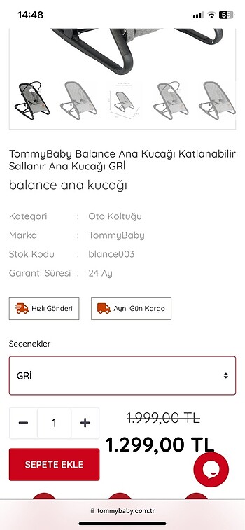 No Brand TOMMYBABY ANAKUCAĞI ANTRASİT