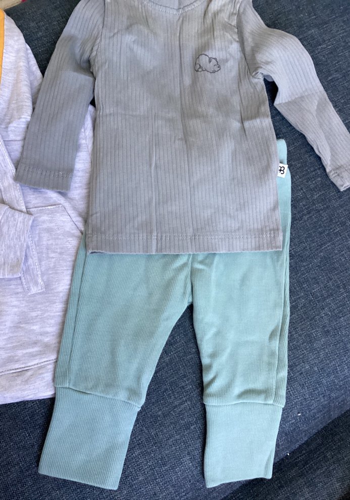 Gri Bebek Erkek Uzun Kollu Pamuklu Takım - Görsel 3