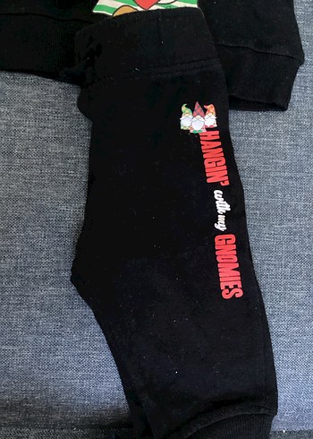 Erkek Çocuk Siyah Baskılı Eşofman Takımı - Görsel 3