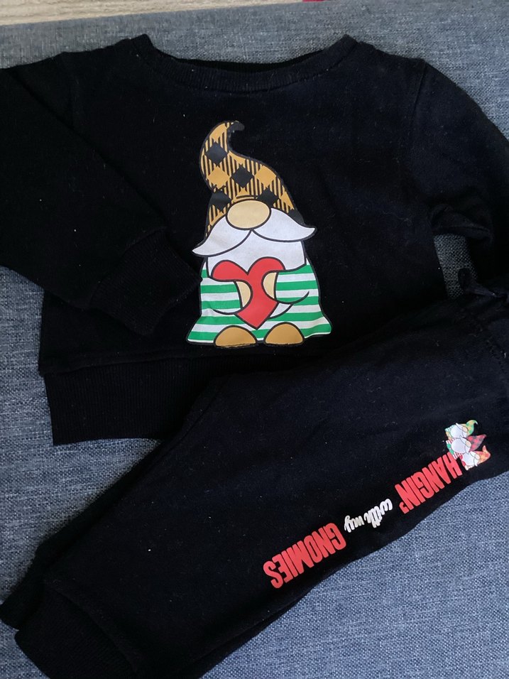 Erkek Çocuk Siyah Baskılı Eşofman Takımı - Görsel 2