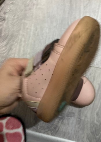 IŞIKLI Bej çocuk Spor Ayakkabı, Cırt Cırtlı, Dolgu Topuk - Görsel 4