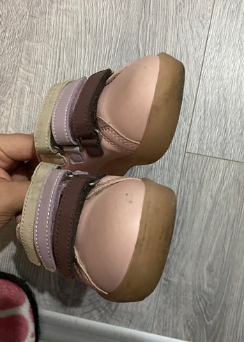 IŞIKLI Bej çocuk Spor Ayakkabı, Cırt Cırtlı, Dolgu Topuk - Görsel 3