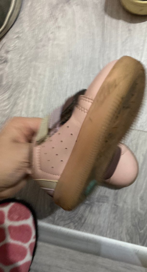 IŞIKLI Bej çocuk Spor Ayakkabı, Cırt Cırtlı, Dolgu Topuk - Görsel 4