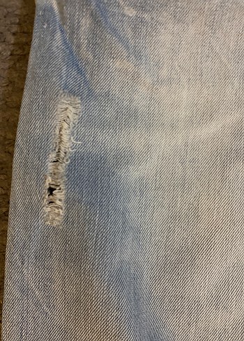 düşük bel Düğmeli Bol Kesim Kadın Kot Pantolon - Görsel 5