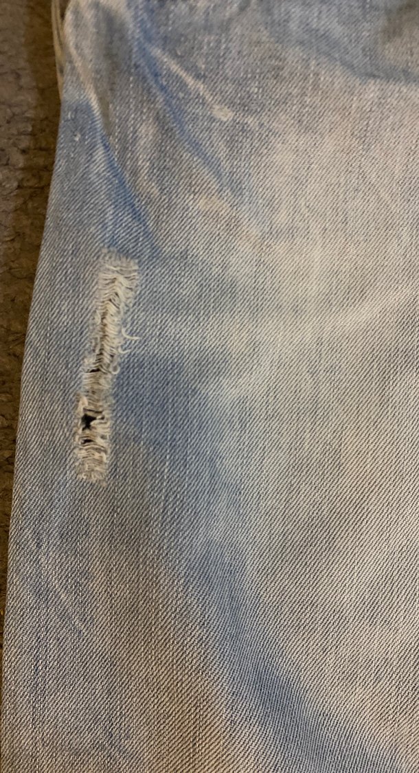 düşük bel Düğmeli Bol Kesim Kadın Kot Pantolon - Görsel 5