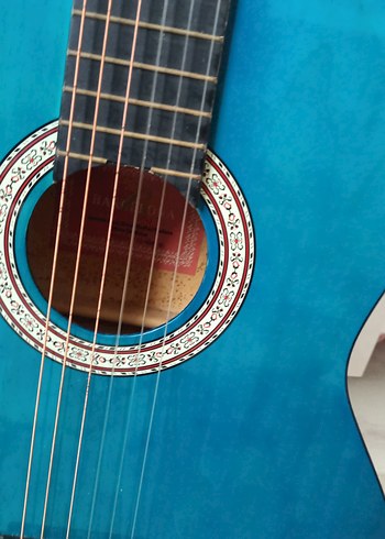Parlak Mavi Klasik Gitar - Görsel 4