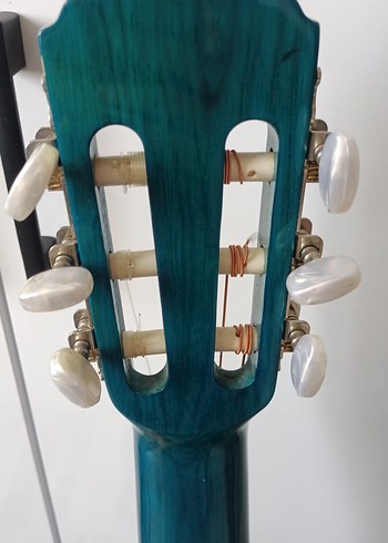 Parlak Mavi Klasik Gitar - Görsel 6