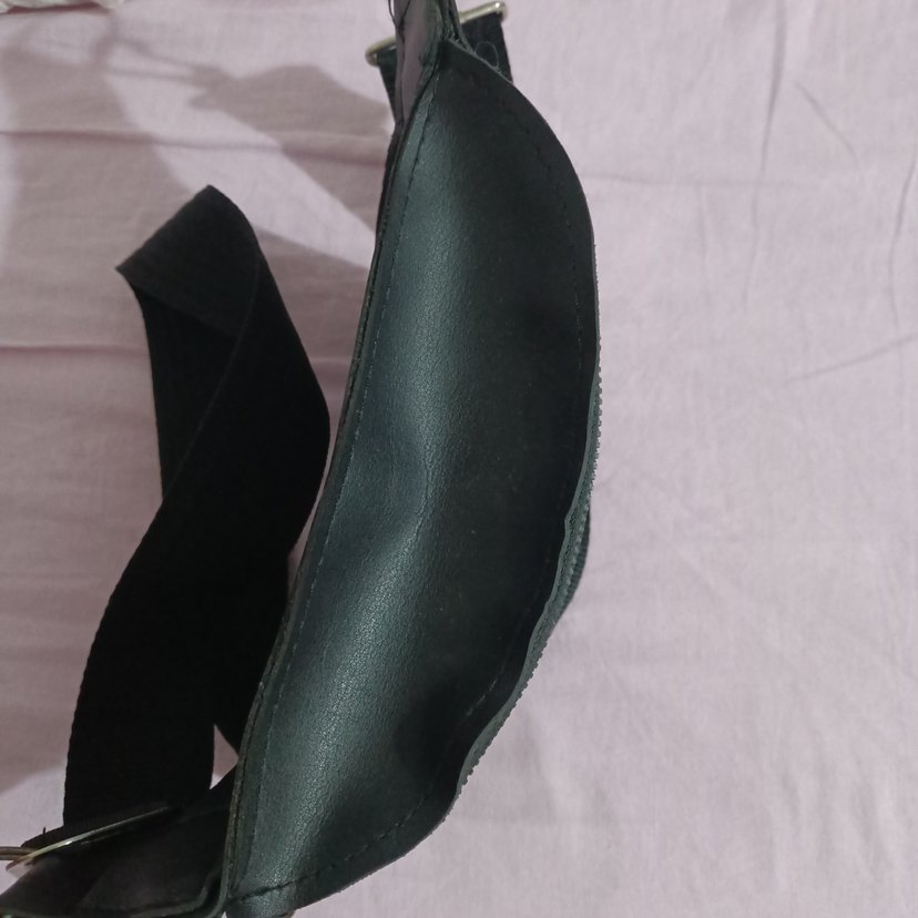 Kadın Siyah Deri Biker Omuz Çantası - Görsel 2