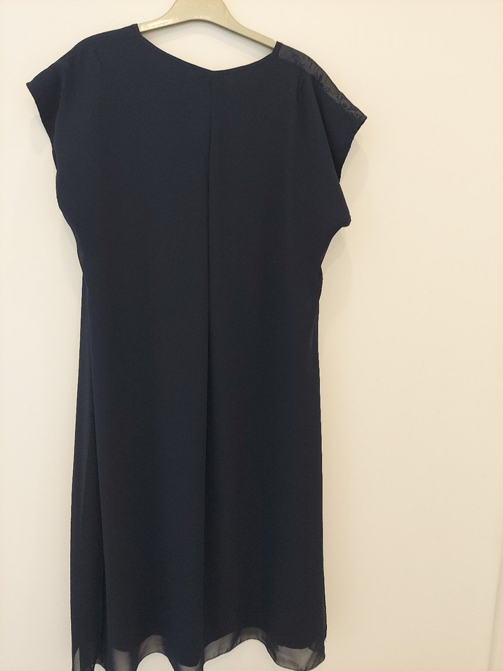 % 100 VISCON ABIYE LACİVERTLI ELBİSE 4 BEDEN - Görsel 3