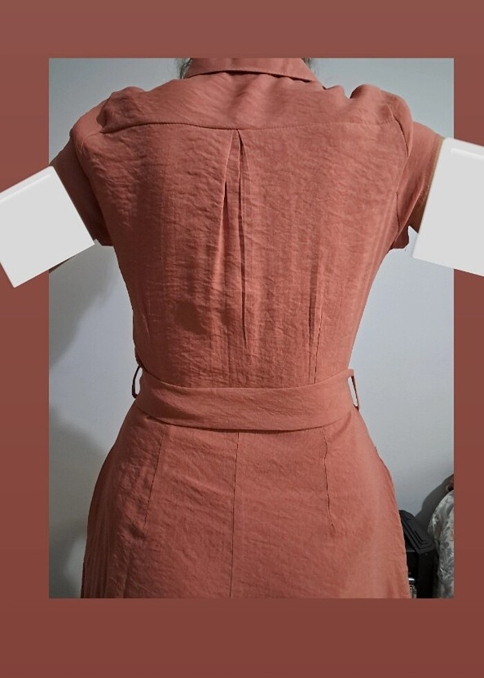 Midi boy kiremit elbise - Görsel 2