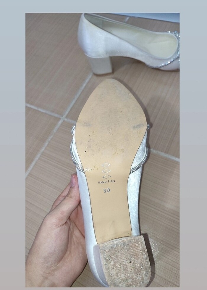 Beyaz nikah ayakkabısı - Görsel 3