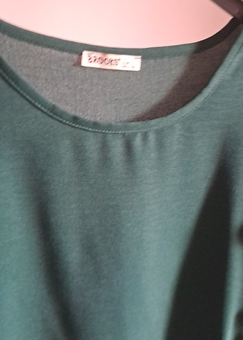 Yeşil Salaş Hamile Tişörtü, Yuvarlak Yaka