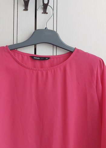 Pembe  Kadın Bluz, - Görsel 2