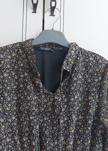 Uzun Kol Desenli  Bohem Elbise - Görsel 2