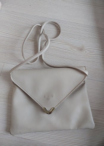 Minimalist Beyaz Deri Kadın Portföy Çanta - Görsel 3